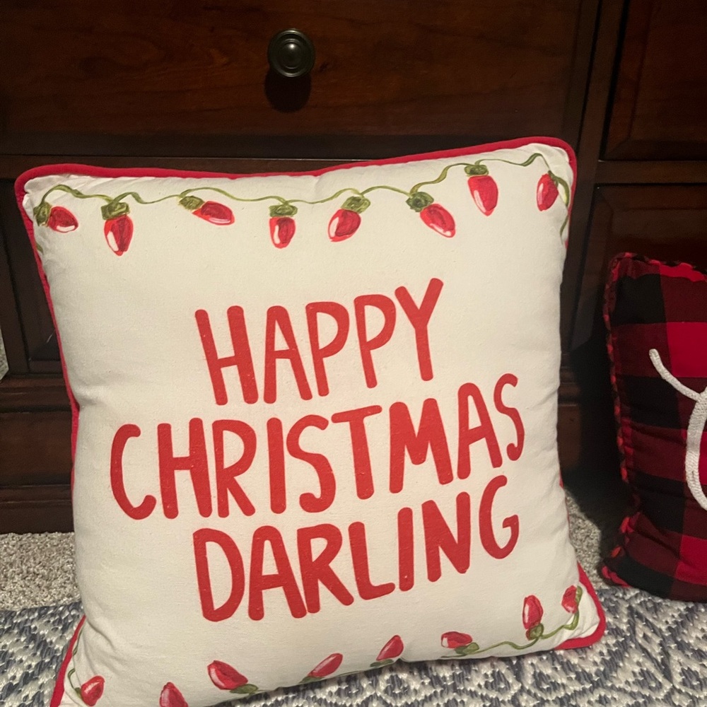 Festive Red and White Holiday Pillows